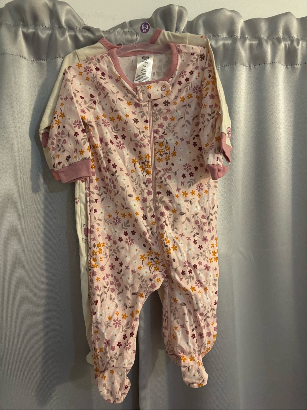 2pck Footed One-Piece for Baby Girls